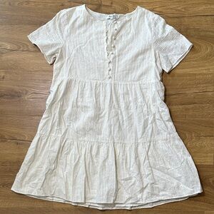 Madewell 100% Cotton Off White Eyelet Embroidered Dress Medium